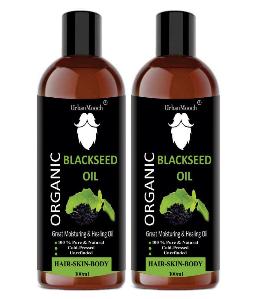 UrbanMooch 100% Pure & Natural Blackseed (kalonji) Oil For Hair & Skin- 200 ml Pack of 2