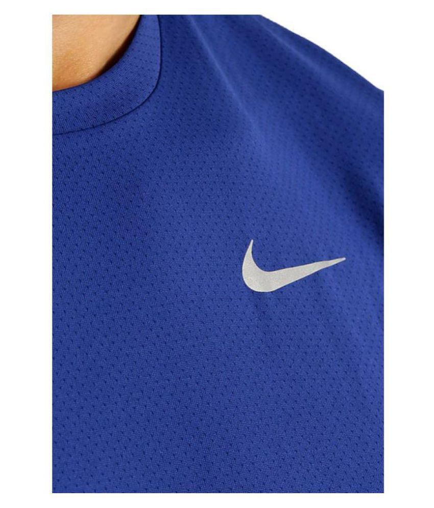 Nike Blue Cotton Blend T-Shirt - Buy Nike Blue Cotton Blend T-Shirt ...