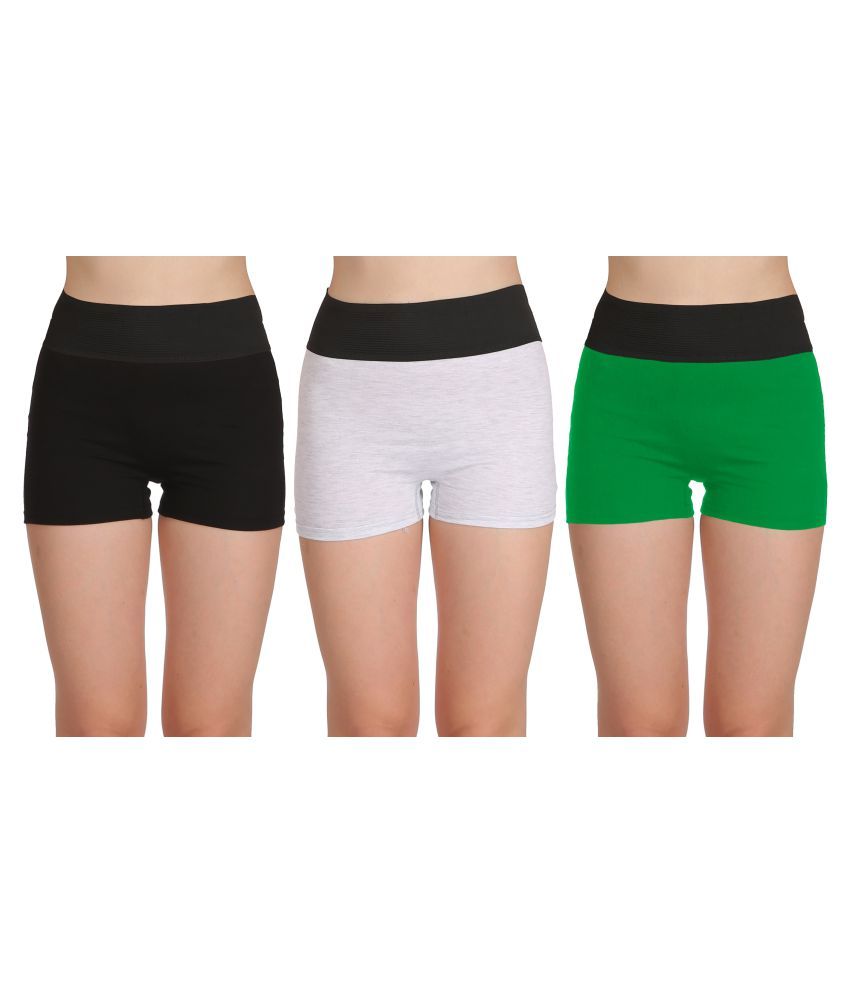     			Selfcare Pack of 3 Cotton Women's Boy Shorts ( Multi Color )