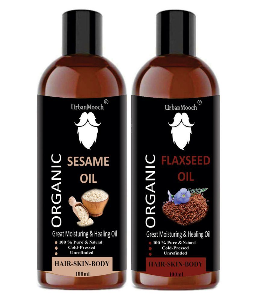     			UrbanMooch 100% Pure & Natural Sesame oil & Flaxseed Oil- 200 ml Pack of 2