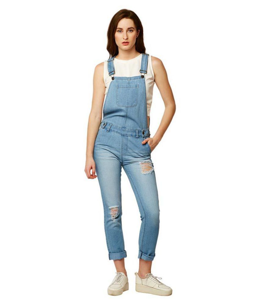 light blue dungarees