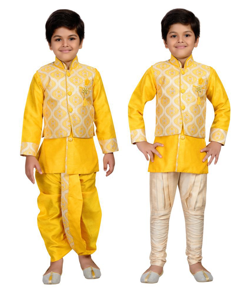     			AJ Dezines Kids Indo Western Kurta Pyjamas Dhoti Pant Set for Boys