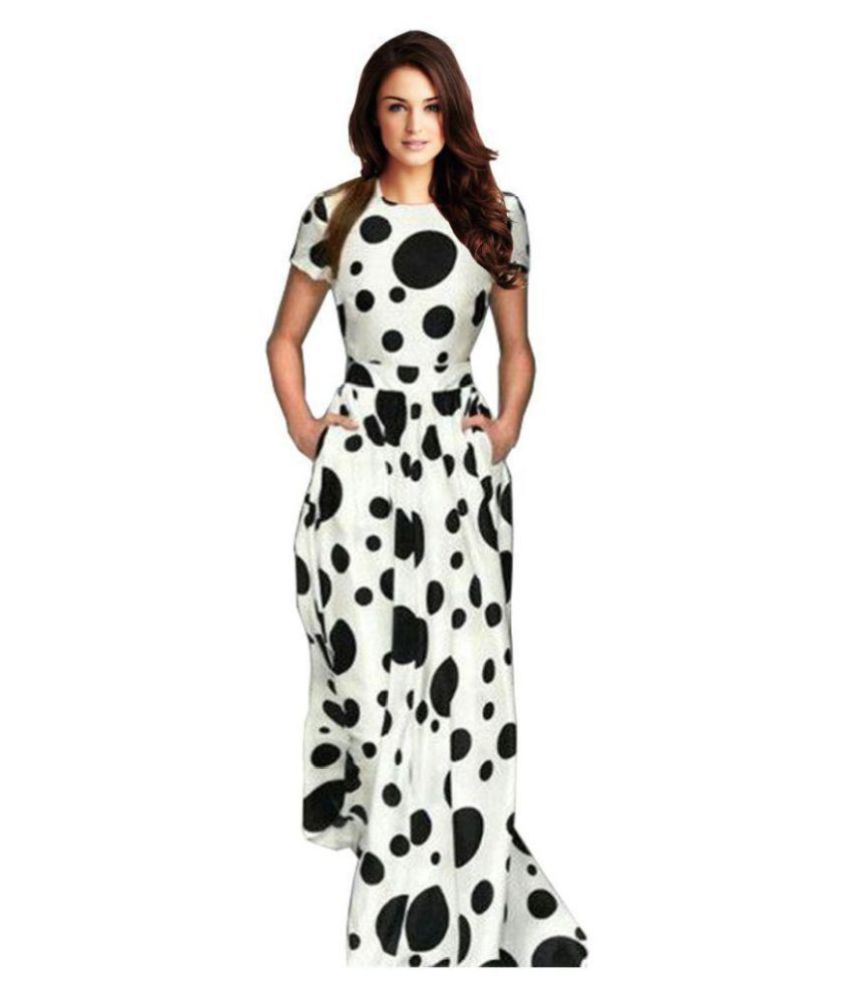 white crepe gown