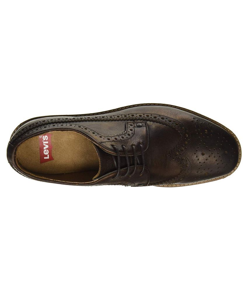 Levis Brogue Genuine Leather Brown Formal Shoes Price in India- Buy Levis  Brogue Genuine Leather Brown Formal Shoes Online at Snapdeal