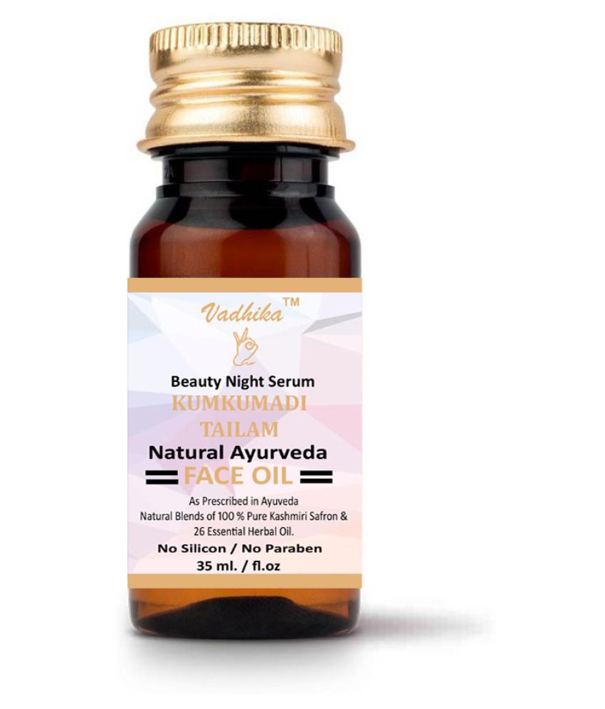 Vadhika Ayurvedic Kumkumadi Face Oil For Skin Brightening & Glowing