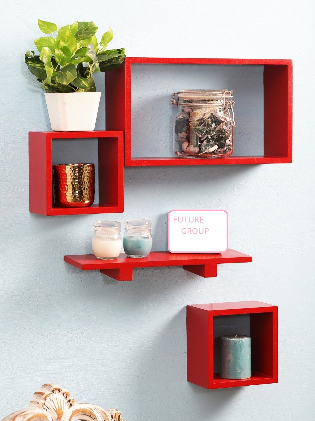 WALL RACK SHELF / BOOK SHELF/ FLOATING SHELF 4 SHELVES