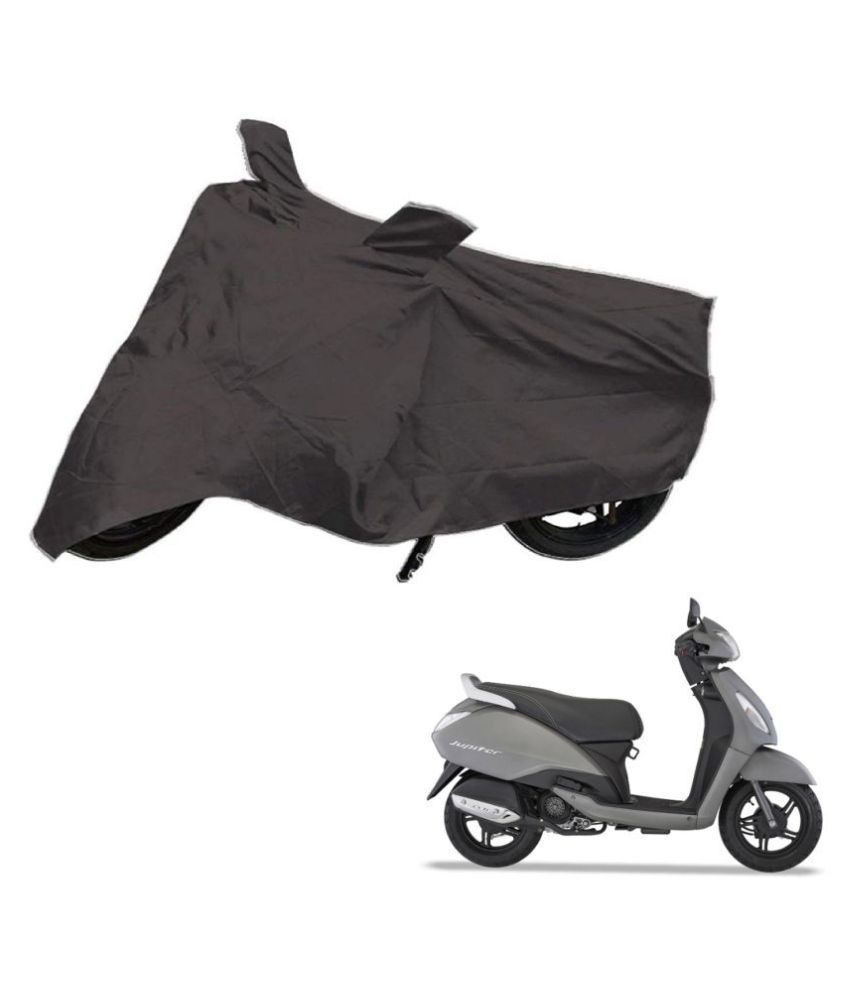     			AutoRetail Dust Proof Two Wheeler Polyster Cover for TVS  Jupiter (Mirror Pocket, Grey Color)
