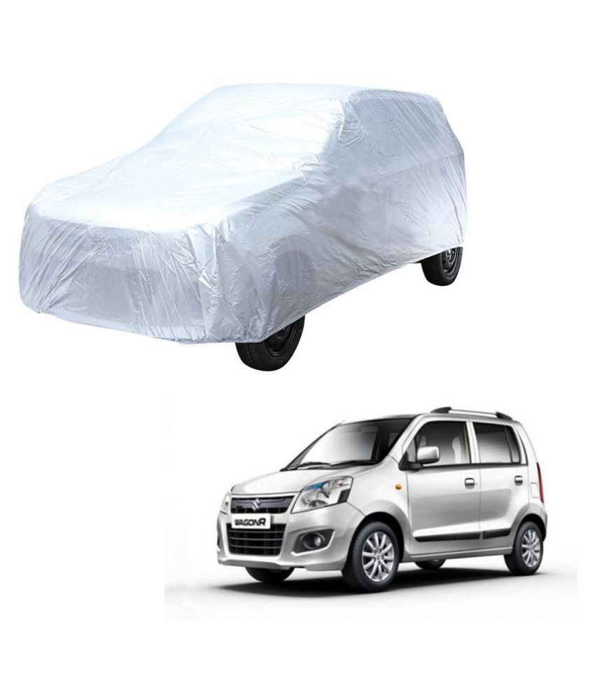     			Autoretail Silver Color Dust Proof Car Body Polyster Cover Without Mirror Pocket Polyster For Maruti Suzuki Wagonr