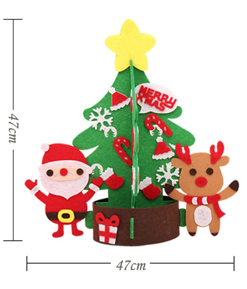 DIY Christmas Tree Craft Table Top Miniature Festival Mini Nonwoven 