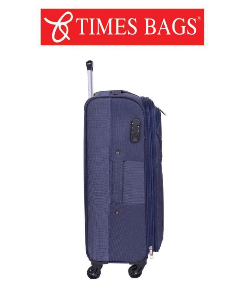 Times Bags Blue M( Between 61cm69cm) Cabin Soft 1TB4W Luggage Buy