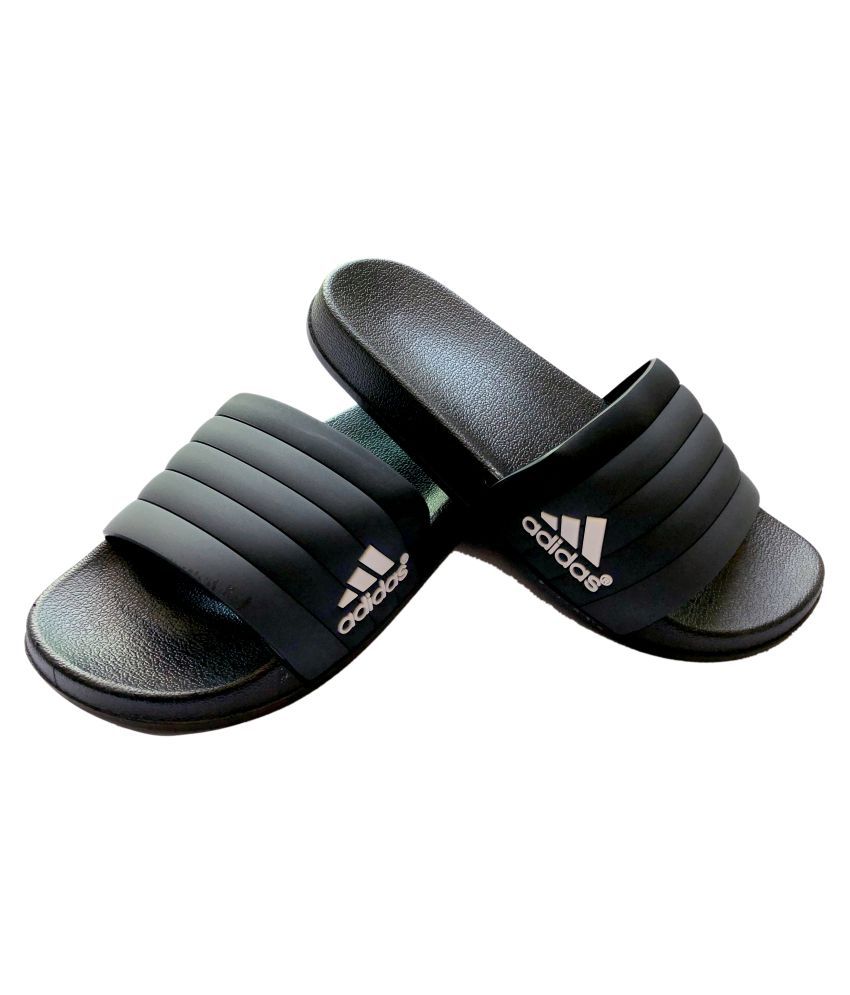 Download Adidas Black Slide Flip flop Price in India- Buy Adidas ...