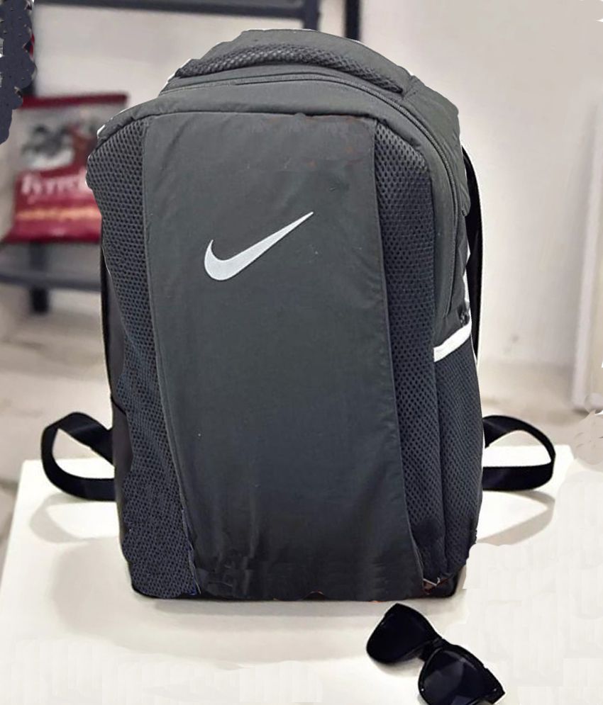 Nike Black Polyester College Bags Backpacks Shoulder Bags For Men