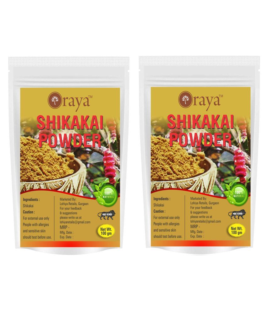     			ORAYA 100% Natural Shikakai Powder(200 gms) Face Pack 200 gm Pack of 2