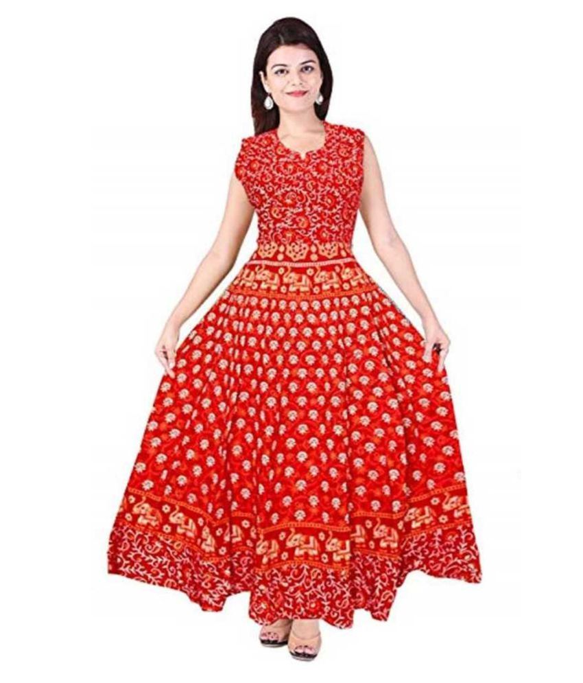 Frionkandy Multi Color Cotton Long Western Maxi One Piece Gown Buy Frionkandy Multi Color Cotton Long Western Maxi One Piece Gown Online At Best Prices In India On Snapdeal