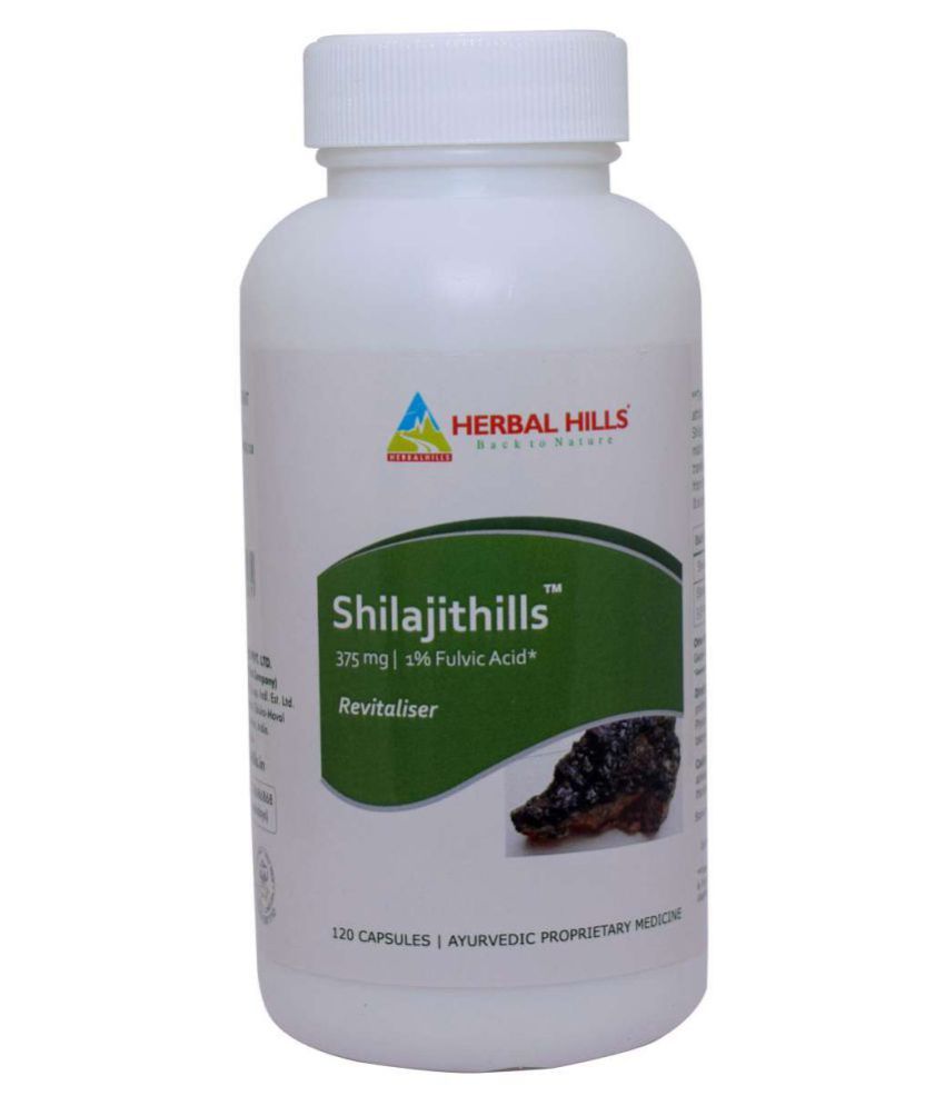     			Herbal Hills Pure and Natural Shilajit/Shilajeet Resin - Cap 120