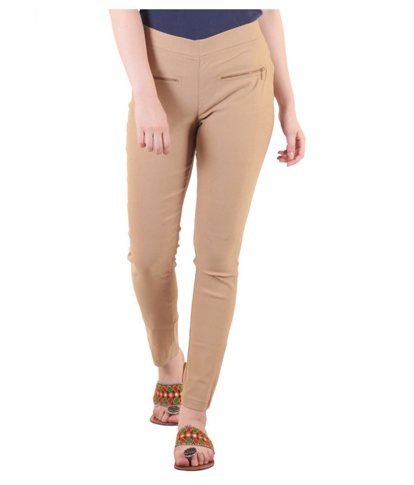 beige jeggings