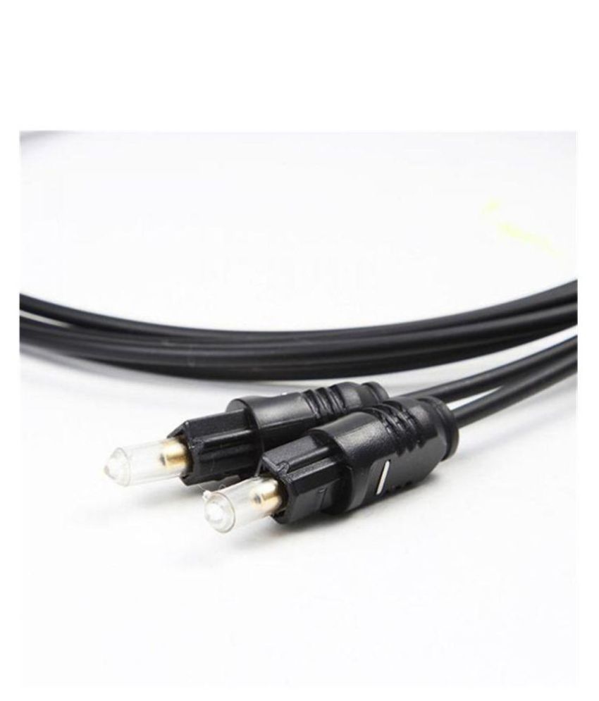 Eatech 2m Audio Cable Digital Optical Optic Fiber SPDIF Toslink Black