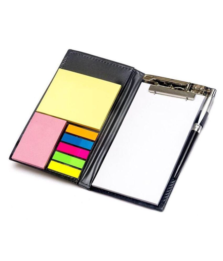 Memo NotePad With Sticky Notes and Clip Holder Along With Pen Diary ...