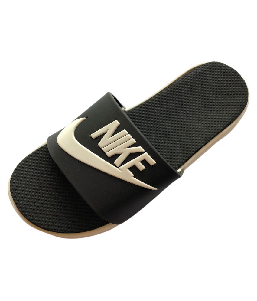 nike black slide flip flop