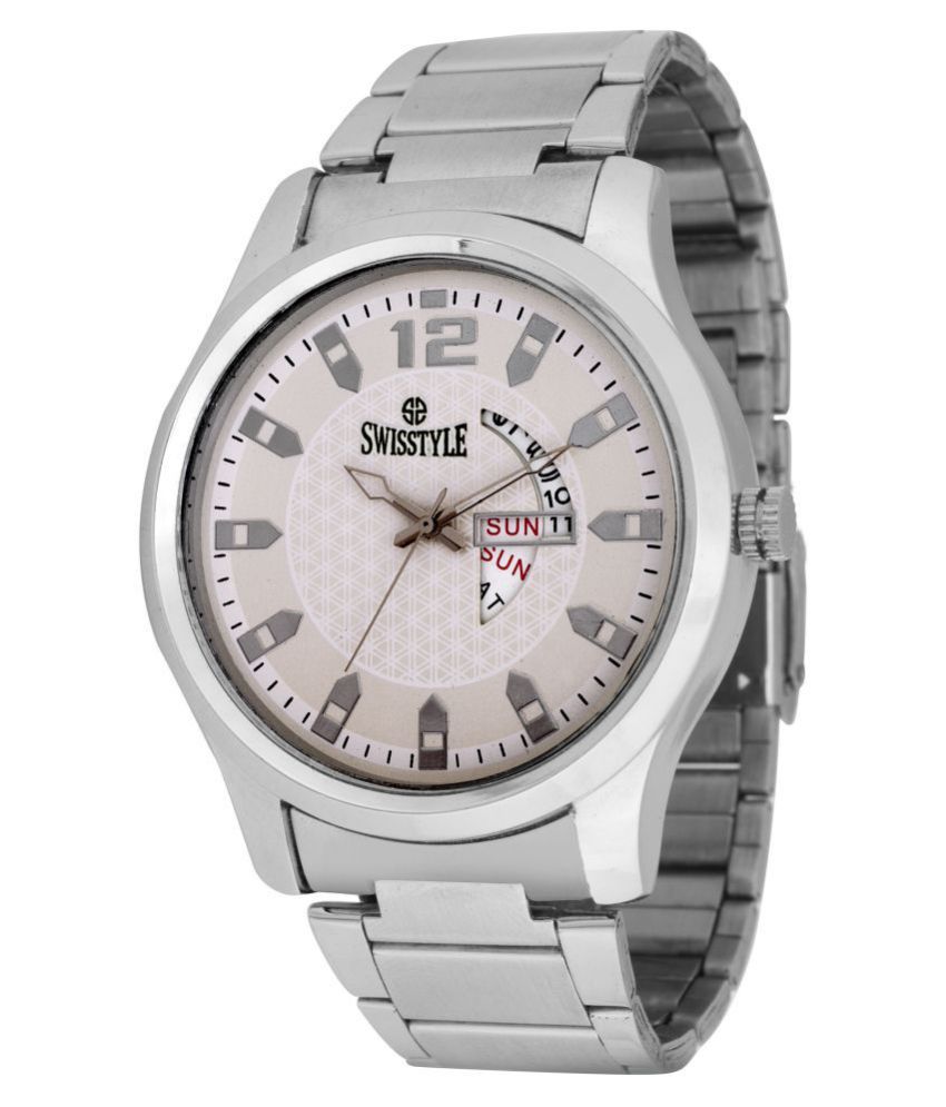    			Swisstyle SS-GR1180-WHT-CH Metal Analog Men's Watch