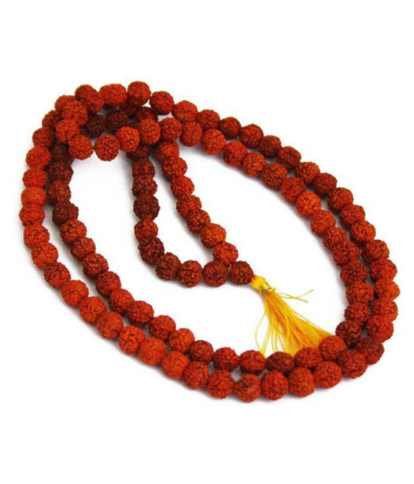     			Rudraksha Rosary/ Mala (108+1 Beads, Bead Size: 5 mm) Beads Wood Necklace Green spiritual