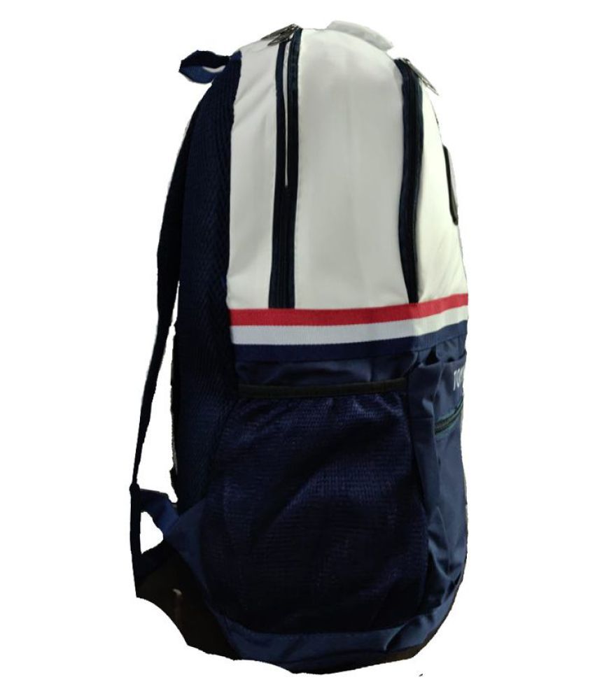 tommy hilfiger white polyester college bags backpacks