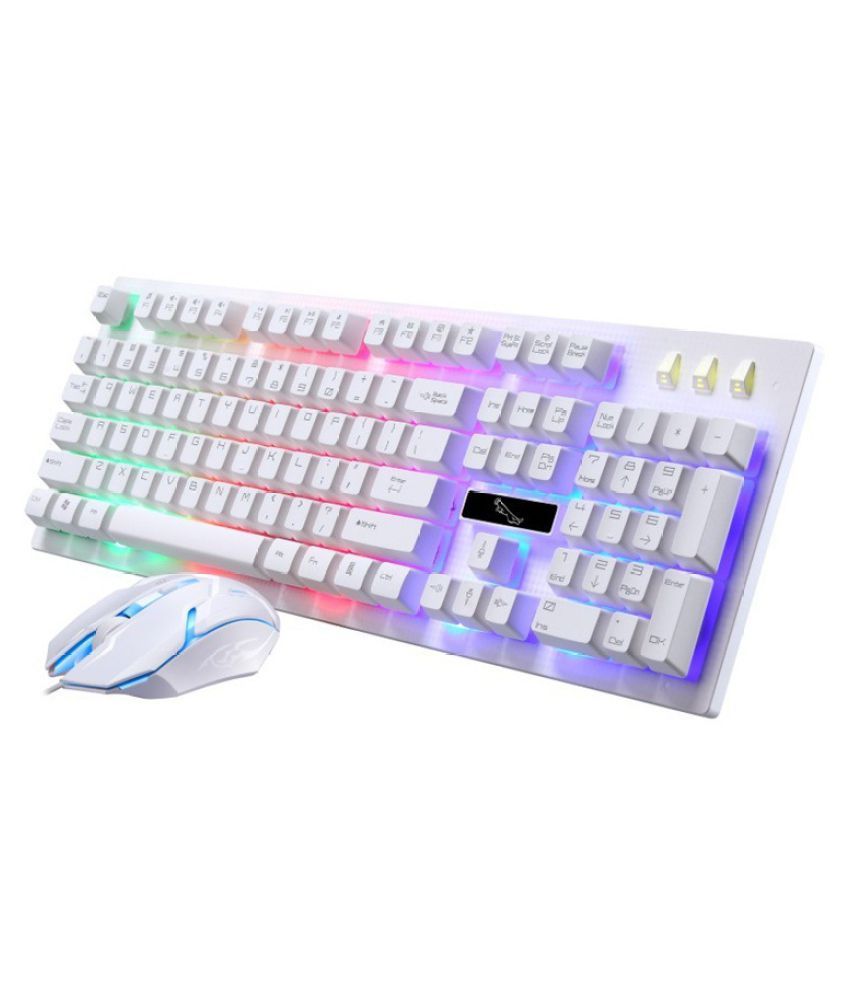 White Floating Keycap Illuminated Keyboard And Mouse Kit - Buy White ...