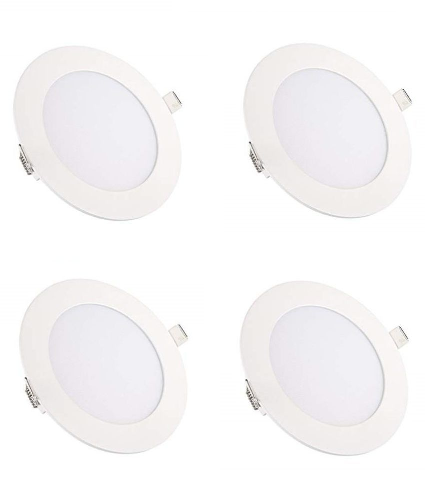 Nipser 7w Round Ceiling Light 10 Cms Pack Of 4