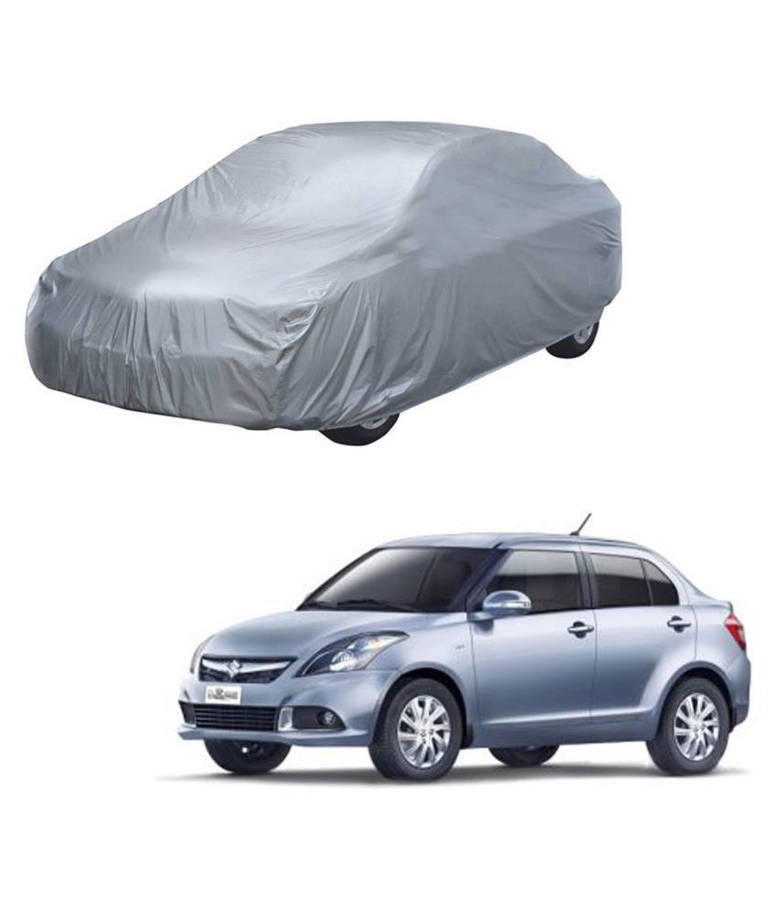     			Autoretail Silver Color Dust Proof Car Body Polyster Cover Without Mirror Pocket Polyster For Maruti Suzuki Swift Dzire