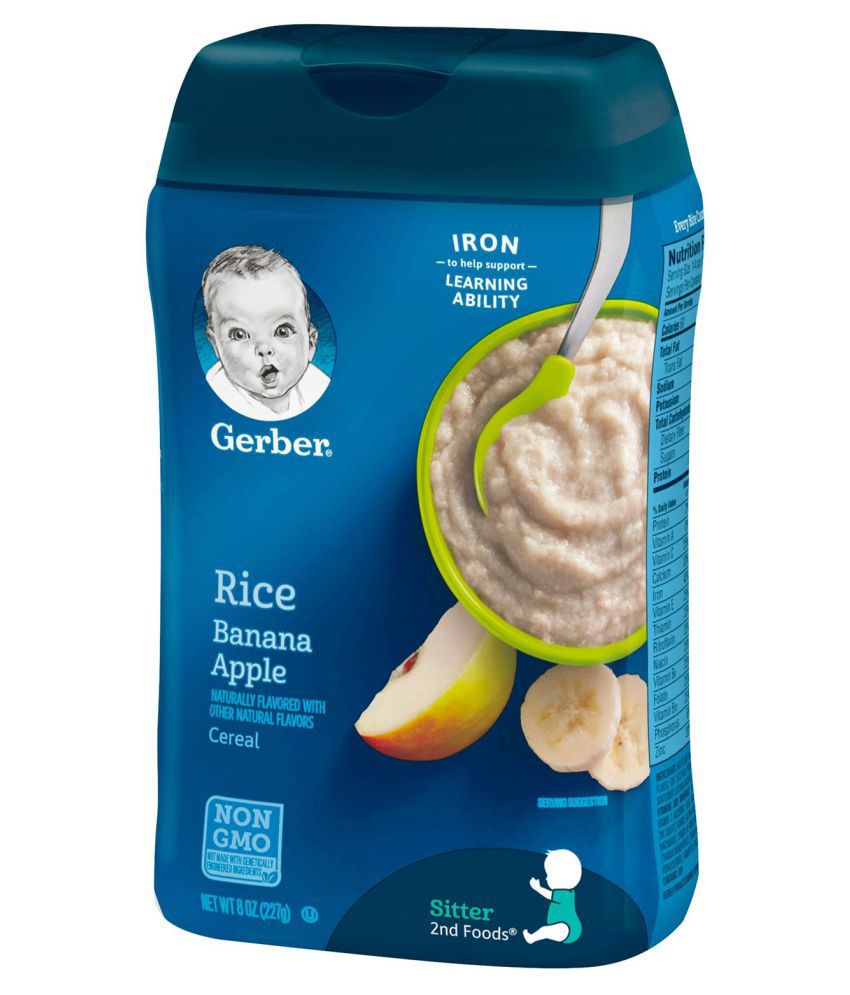 Gerber Rice & Banana Apple Infant Cereal for Under 6 Months ( 227 gm