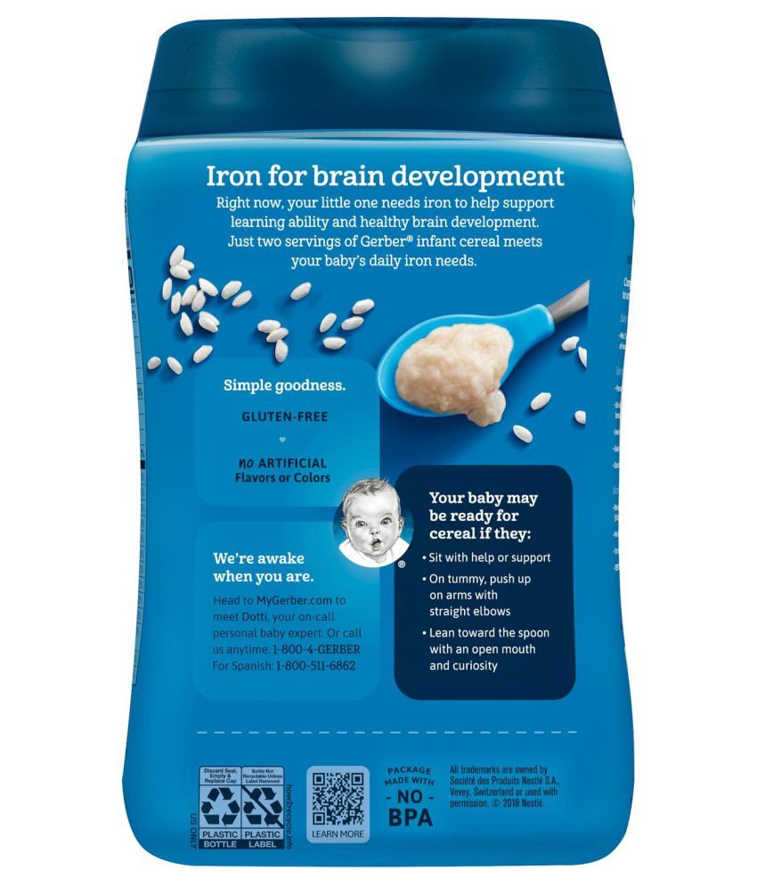 Gerber Rice Cereal Infant Cereal for 6 Months + ( 280 gm ) Buy Gerber