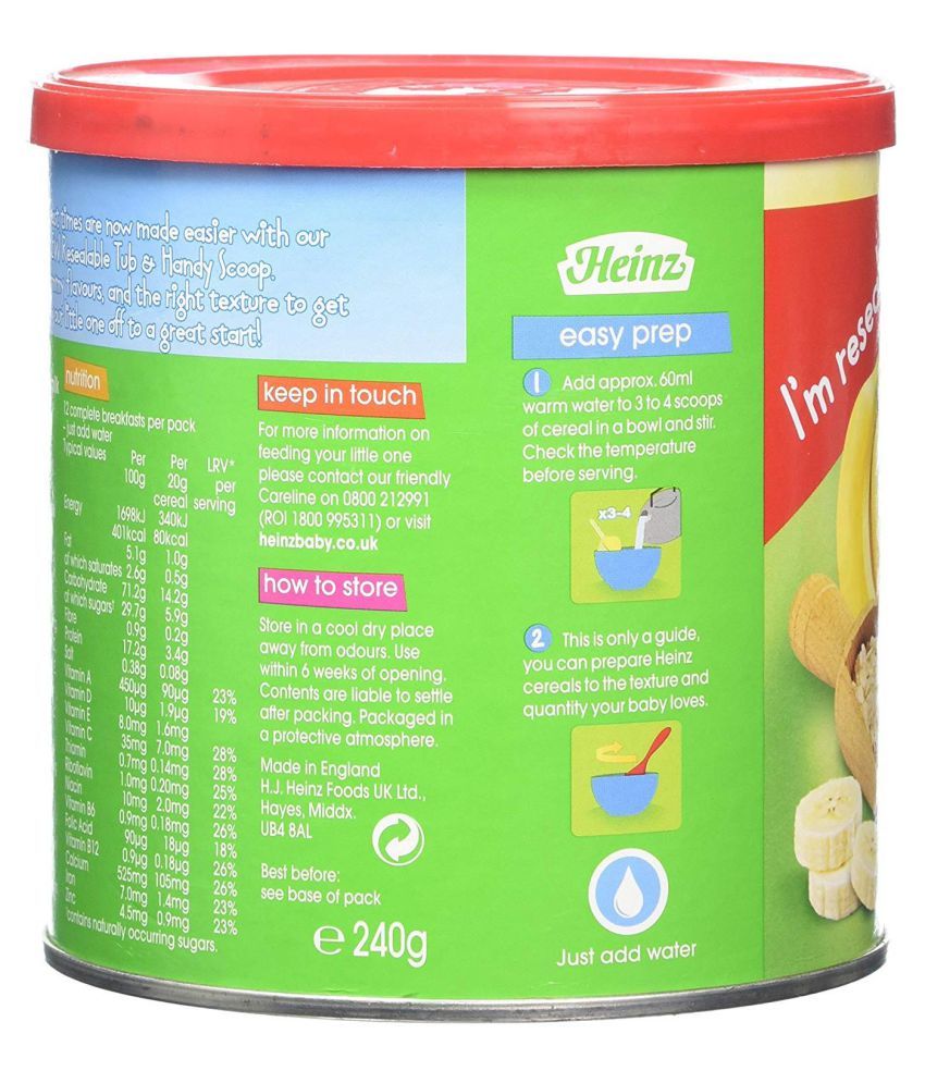 heinz sunrise banana porridge