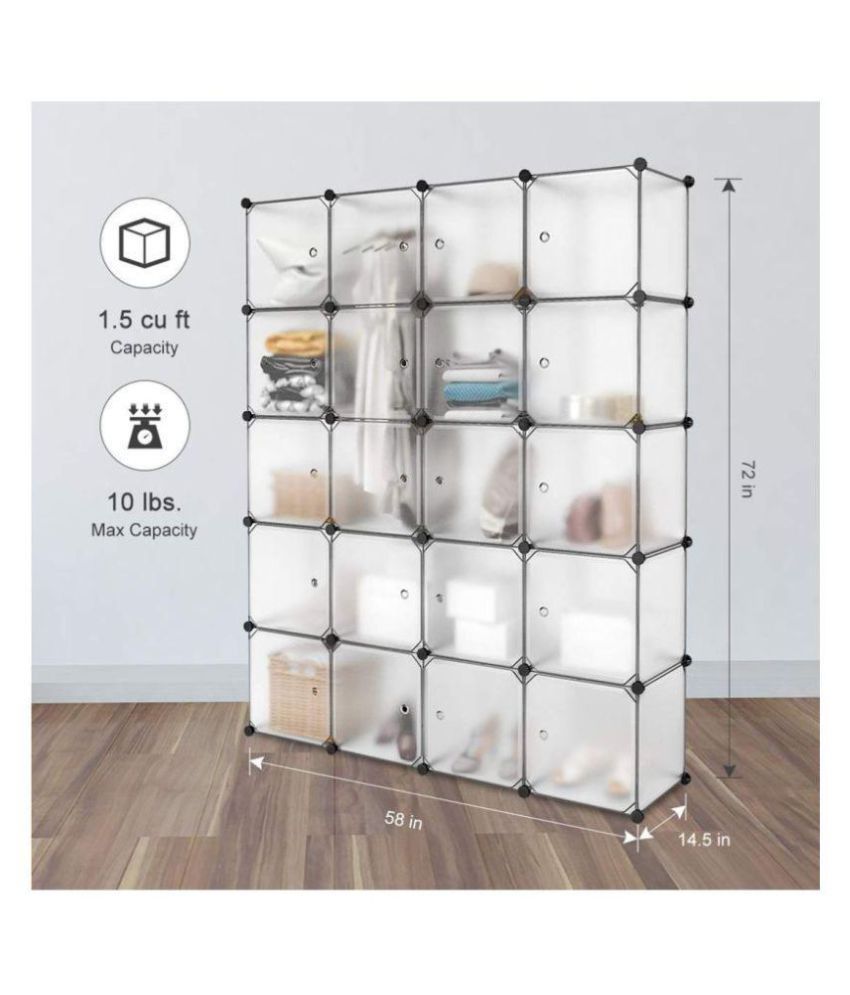 House Of Quirk 20 Cube Shelving Closet, 20 Cube Shelving Unit