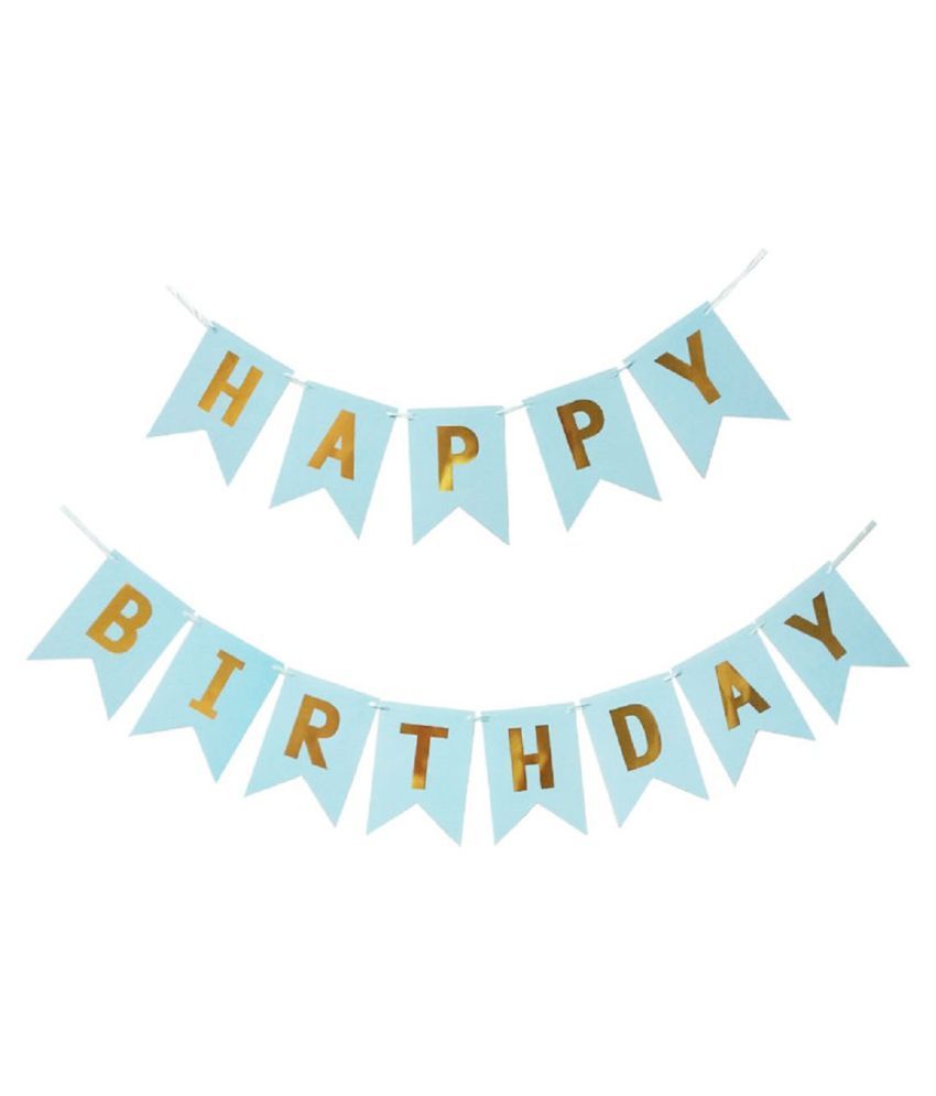 Skyzal Multicolor Happy Birthday Banner Bunting Flag For Birthday