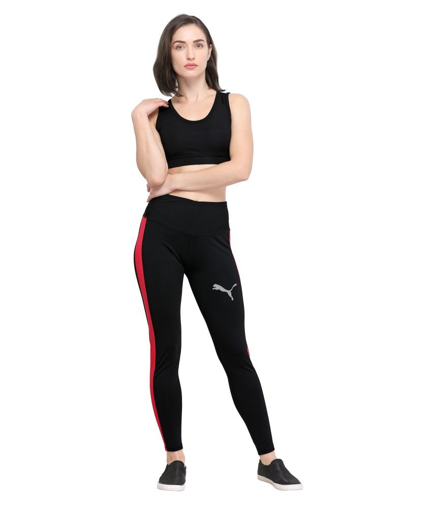 Buy Puma Lycra Trackpants - Black Online at Best Prices in India - Snapdeal