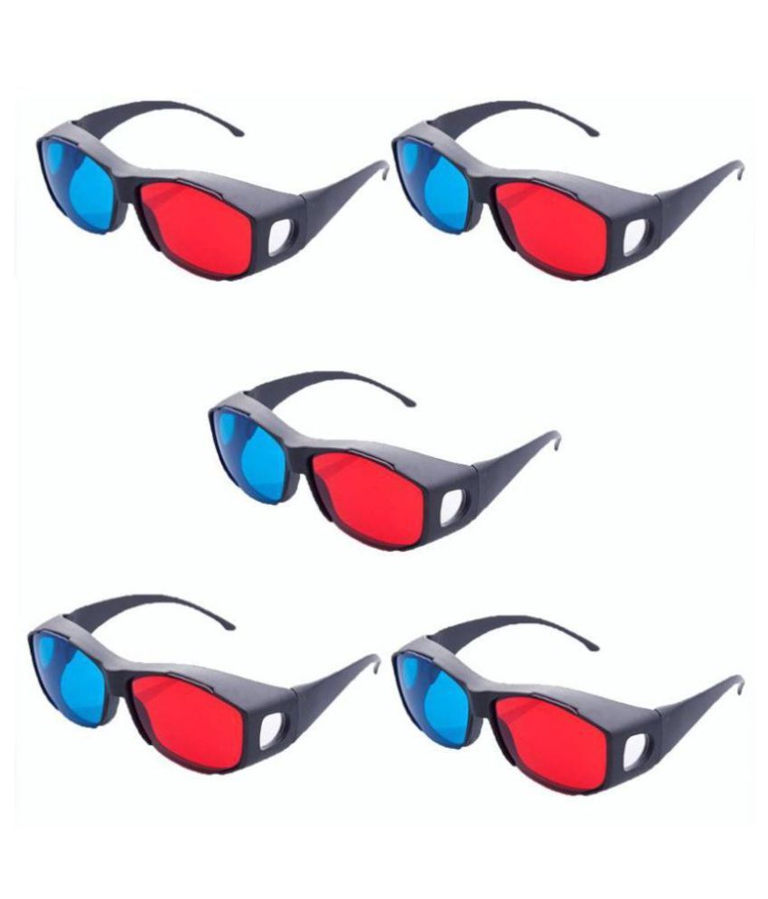 Buy Jambar Cyan Anaglyph 3D Glasses for 3D TV/MOVIE 5 Pcs.Pack Online