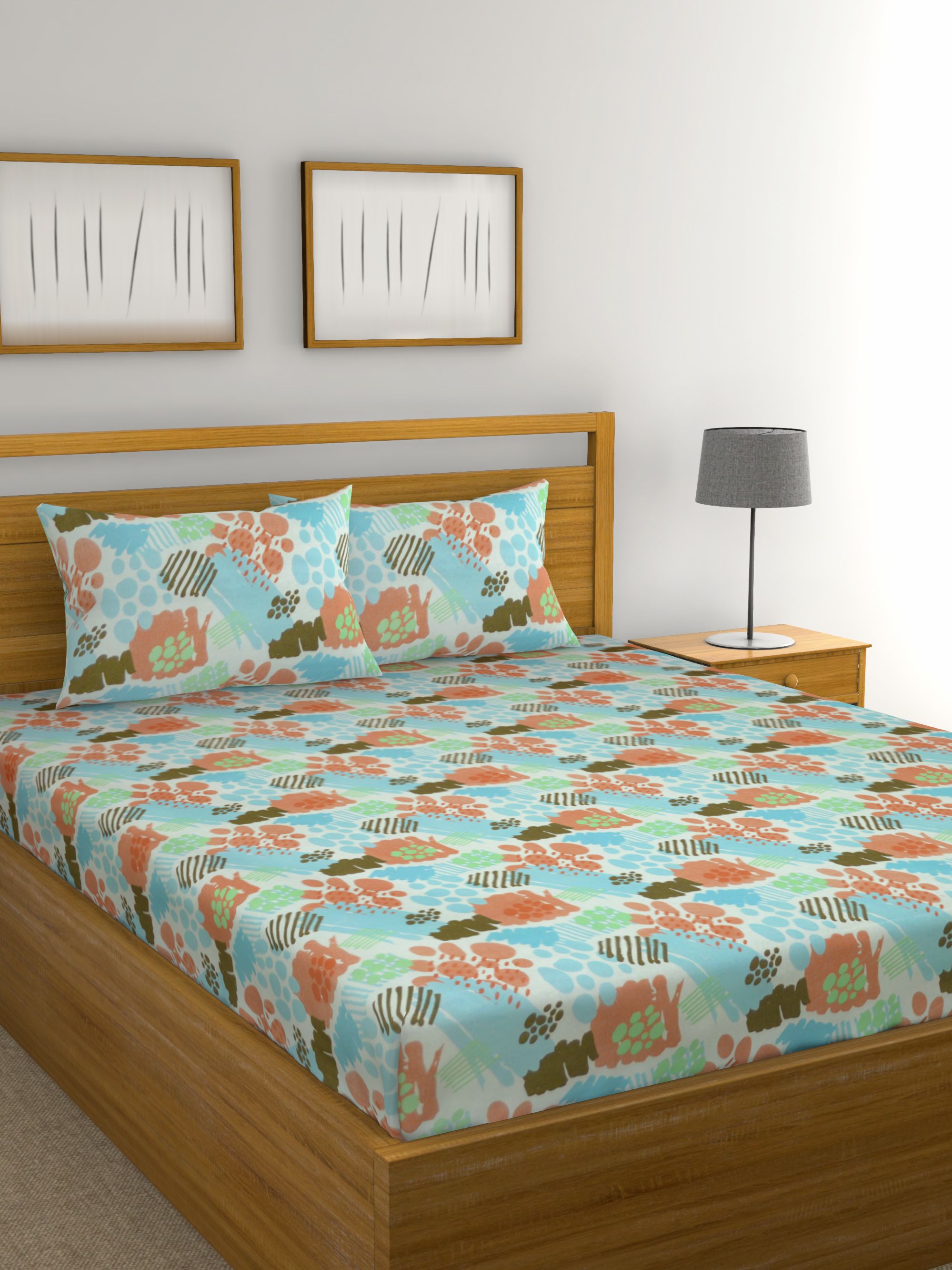 Raymond Home Cotton Double Bedsheet with 2 Pillow Covers Buy Raymond