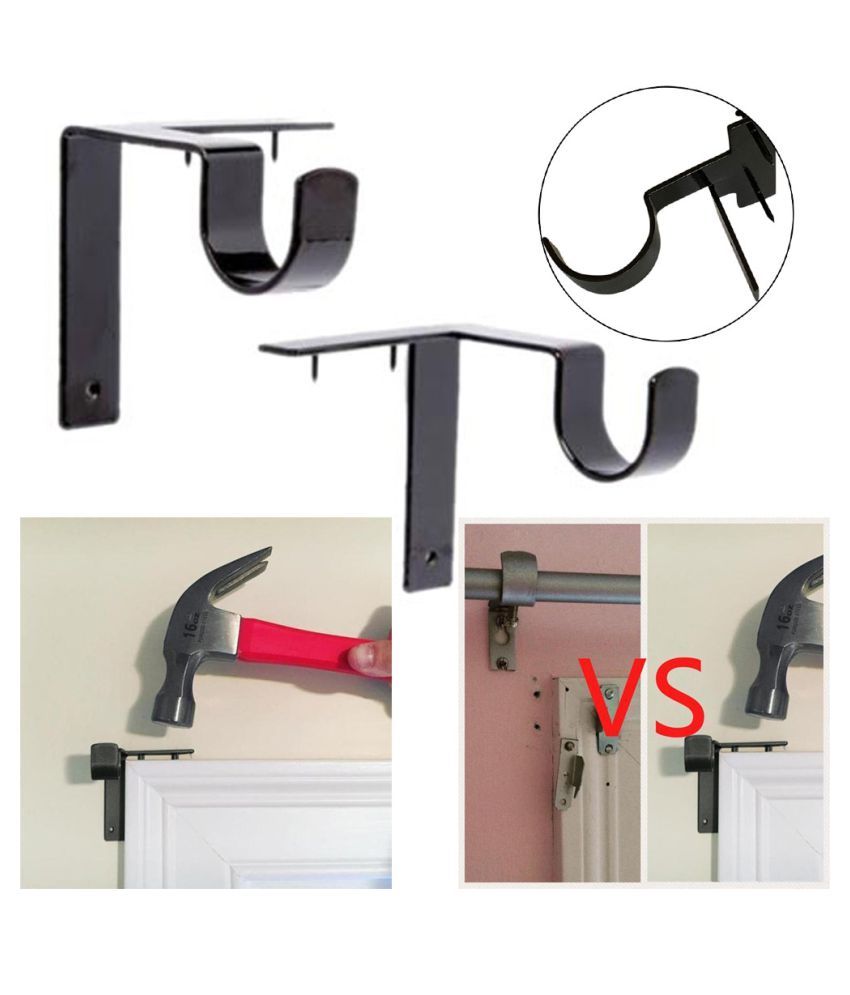 Single Hang Curtain Rod Center Support Bracket Frame Online At Best In