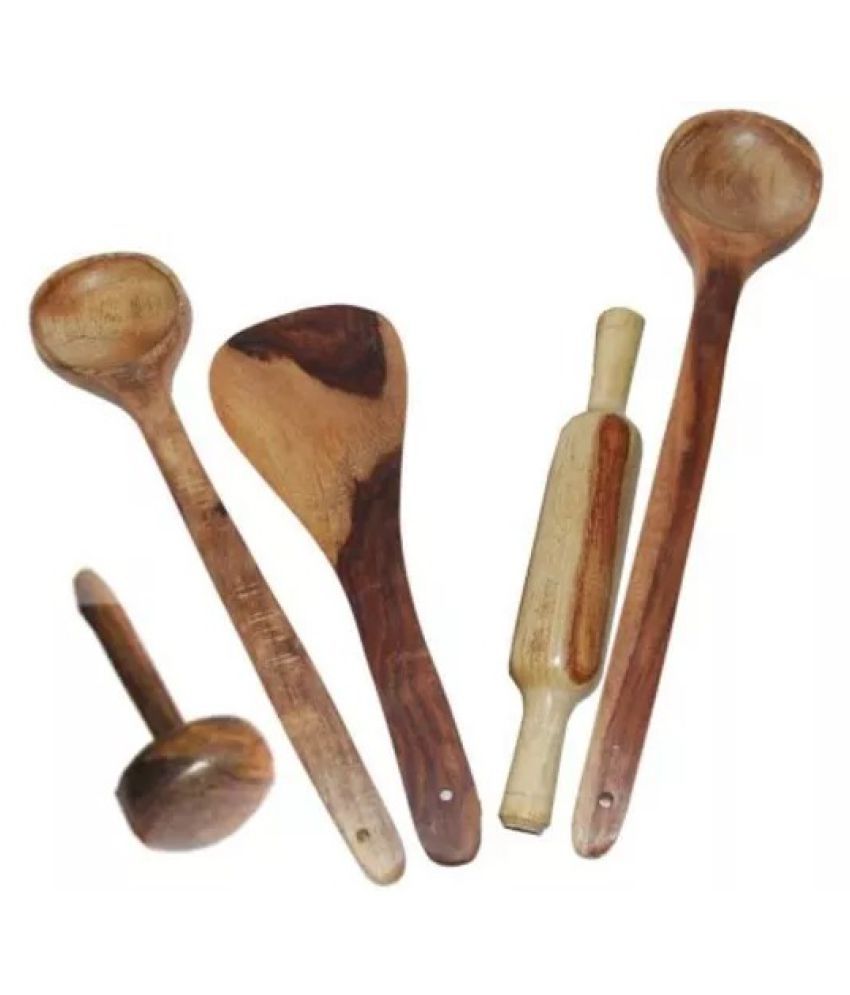 Onlineshoppee 5 Pcs Wooden Cutlery Set: Buy Online at Best Price in