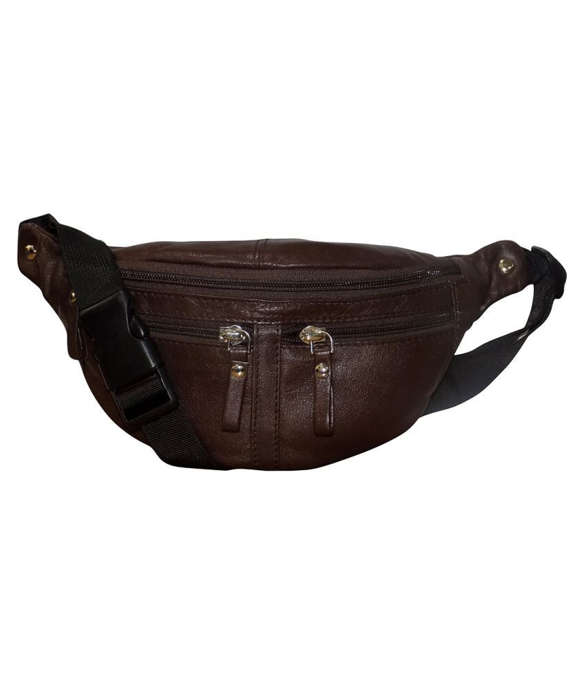    			Style 98 Genuine Leather Brown Waist Pouch