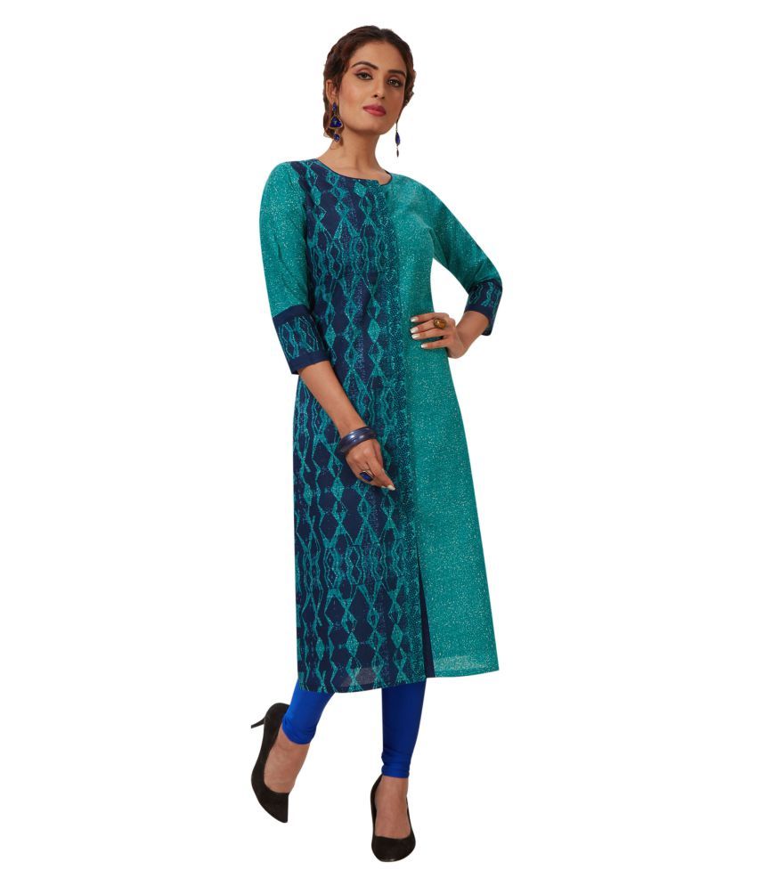 Jaipur Fabrics Green Cotton Printed Unstitched Kurti Buy Jaipur
