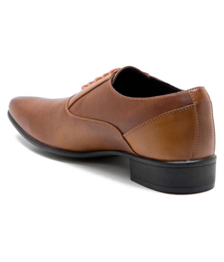 franco leone tan derby shoes