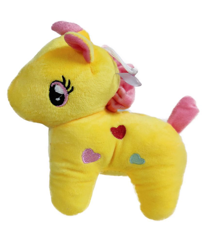     			Tickles Soft Stuffed Plush Animal Unicorn Toy for Kids (Color: Yellow & Red Size: 25 Cm )