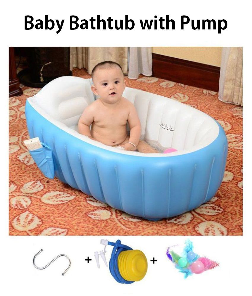 Cho Cho Blue Inflatable Baby Bath Tub With Pump