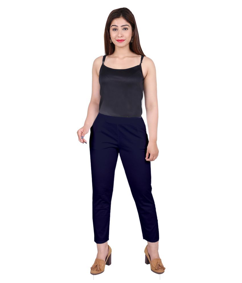 Buy Kimona Fashion Cotton Lycra Casual Pants Online at Best Prices in ...