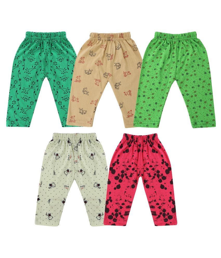     			Diaz Pack of 5 Baby Girls 100% Cotton Trackpant ( Multi Color )