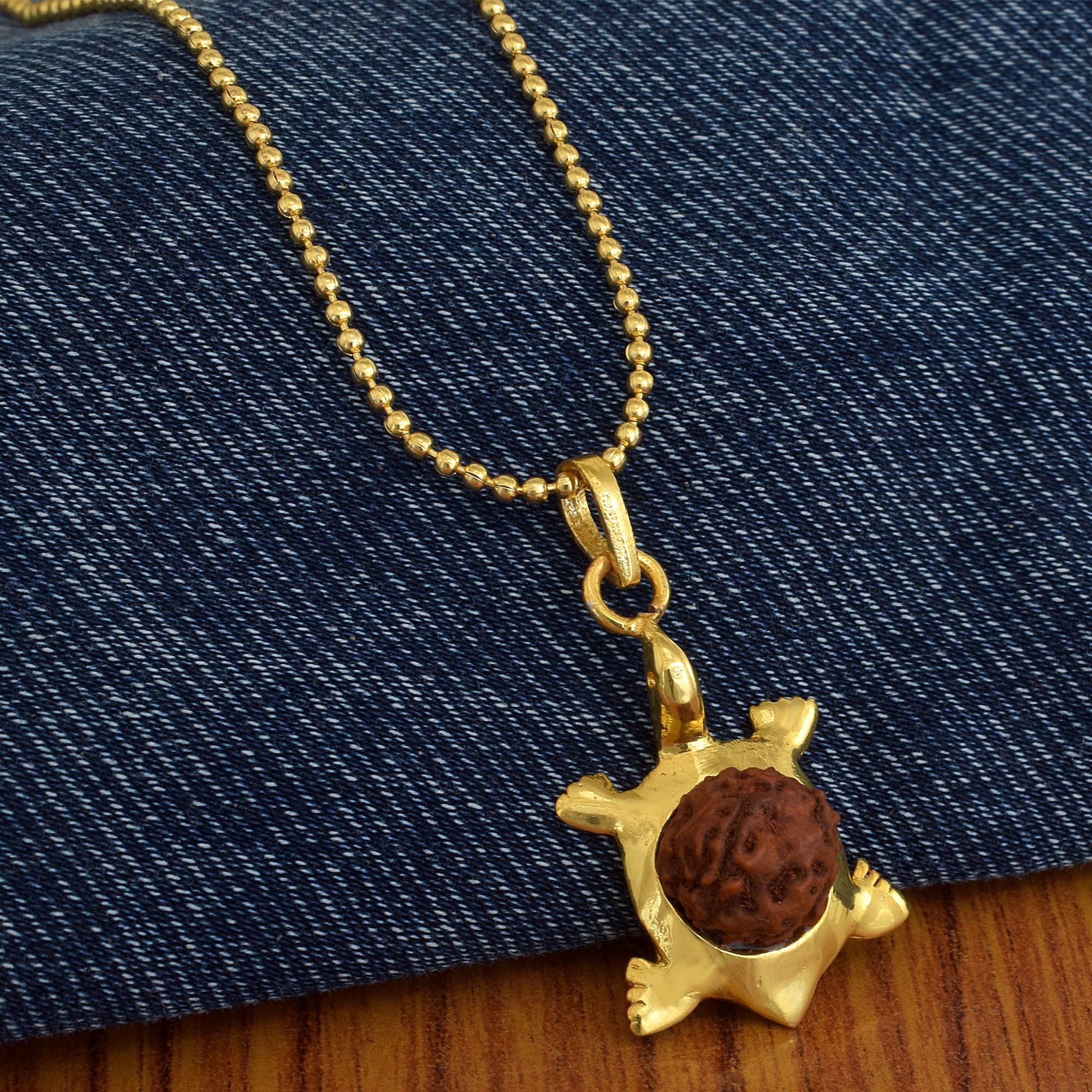 Antique Gold Plated Tortoise Pendant 