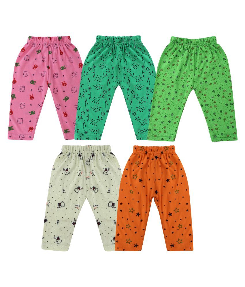     			Diaz Pack of 5 Baby Girls 100% Cotton Trackpant ( Multi Color )