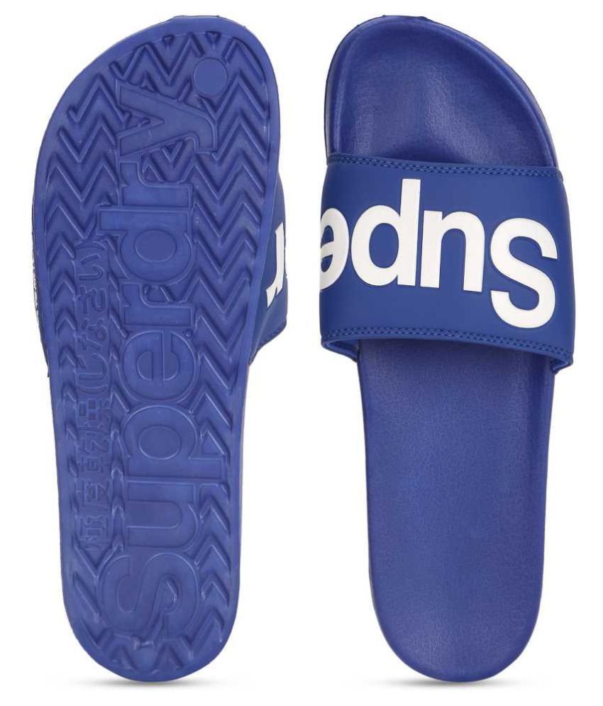 Superdry Blue Slide Flip flop Price in India- Buy Superdry Blue Slide Flip flop Online at Snapdeal