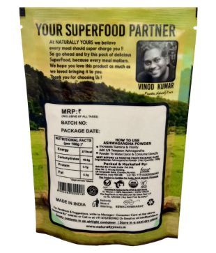 Naturally Yours Ashwagandha Powder 100 Gm Buy Naturally Yours